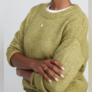 Old Navy Women's Crew Neck Sweater - Olive Green